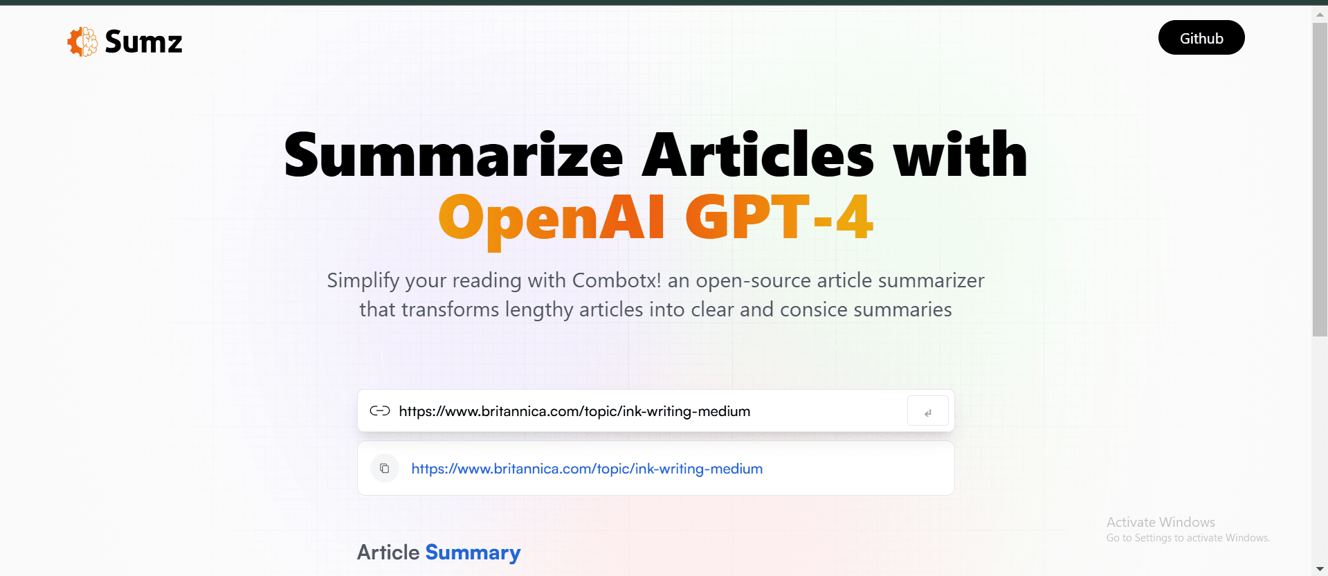 Summarize Articles with OpenAI GPT-4